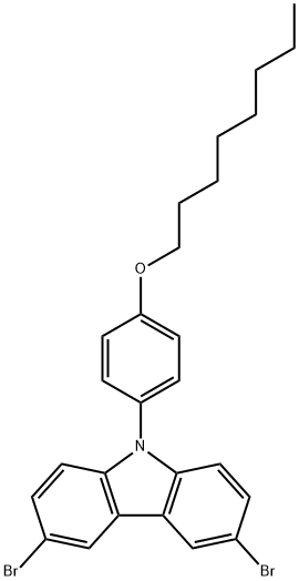 3,6-二溴-9-(4-N-辛氧基苯基)-9H-咔唑 结构式