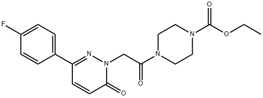 ethyl 4-{[3-(4-fluorophenyl)-6-oxopyridazin-1(6H)-yl]acetyl}piperazine-1-carboxylate 结构式