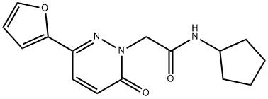 N-cyclopentyl-2-[3-(furan-2-yl)-6-oxopyridazin-1(6H)-yl]acetamide 结构式