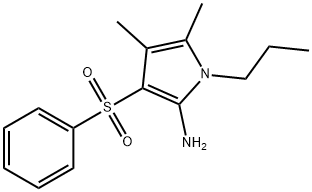 3-Benzenesulfonyl-4,5-dimethyl-1-propyl-1H-pyrrol-2-ylamine 结构式