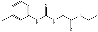 ETHYL 2-(3-(3-CHLOROPHENYL)UREIDO)ACETATE 结构式