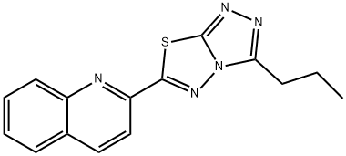 2-(3-propyl[1,2,4]triazolo[3,4-b][1,3,4]thiadiazol-6-yl)quinoline 结构式