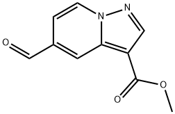 5-甲酰基吡唑并[1,5-A]吡啶-3-羧酸甲酯 结构式