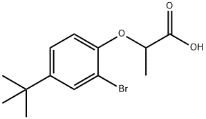 2-(2-bromo-4-tert-butylphenoxy)propanoic acid 结构式