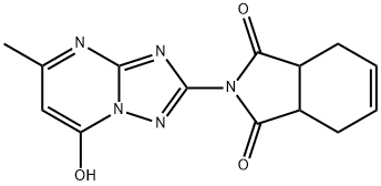 2-(7-hydroxy-5-methyl-[1,2,4]triazolo[1,5-a]pyrimidin-2-yl)-3a,4,7,7a-tetrahydro-1H-isoindole-1,3(2H)-dione 结构式