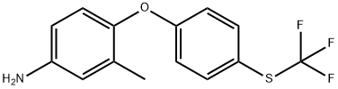 3-METHYL-4-[4-[(TRIFLUOROMETHYL)THIO]PHENOXY]BENZENAMINE 结构式
