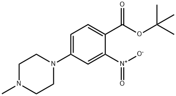 4-(4-甲基哌嗪-1-基)-2-硝基苯甲酸叔丁酯 结构式