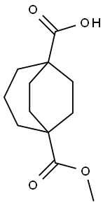 5-(methoxycarbonyl)bicyclo[3.2.2]nonane-1-carboxylic acid 结构式
