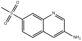 7-(甲基磺酰基)喹啉-3-胺 结构式