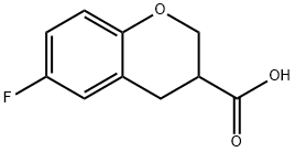6-氟-3,4-二氢-2H-1-苯并吡喃-3-羧酸 结构式