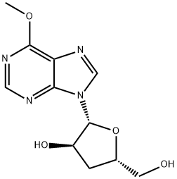 6-Methoxy-9-(-D-3-deoxyribofuranosyl)-9H-purine 结构式