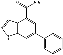 6-phenyl-1H-Indazole-4-carboxamide 结构式