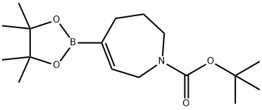 5-(4,4,5,5-四甲基-1,3,2-二氧杂硼烷-2-基)-2,3,4,7-四氢-1H-氮杂卓-1-甲酸叔丁酯 结构式