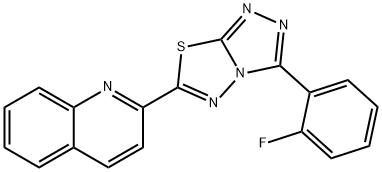 2-[3-(2-fluorophenyl)[1,2,4]triazolo[3,4-b][1,3,4]thiadiazol-6-yl]quinoline 结构式