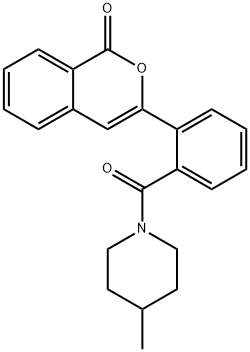 3-{2-[(4-methylpiperidin-1-yl)carbonyl]phenyl}-1H-isochromen-1-one 结构式