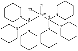 Dichlorobis[tri(1-piperidinyl)phosphine]palladium(II) 结构式
