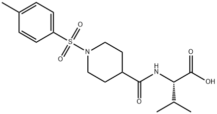 (S)-3-methyl-2-(1-tosylpiperidine-4-carboxamido)butanoic acid 结构式