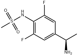 (R)-N-(4-(1-氨基乙基)-2,6-二氟苯基)甲磺酰胺 结构式