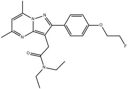 Pyrazolo[1,5-a]pyrimidine-3-acetamide,N,N-diethyl-2-[4-(2-fluoroethoxy)phenyl]-5,7-dimethyl- 结构式