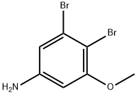 3,4-二溴-5-甲氧基苯胺 结构式