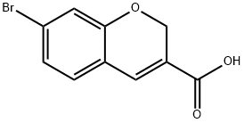 7-溴-2H-苯并吡喃-3-羧酸 结构式