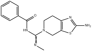 (Z)-N-((2-Amino-6,7-dihydrothiazolo[5,4-c]pyridin-5(4H)-yl)(methylimino)methyl)benzamide 结构式