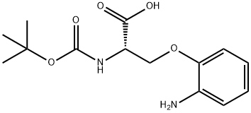 2(S)-3-(2-aminophenoxy)-2-((tert-butoxycarbonyl)amino)propanoic acid 结构式
