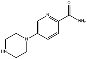 5-哌嗪基-2-甲酰胺基吡啶 结构式