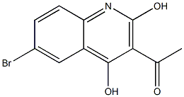 1-(6-Bromo-2,4-dihydroxy-quinolin-3-yl)-ethanone 结构式