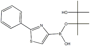 2-Phenylthiazole-4-boronic acid pinacol ester 结构式
