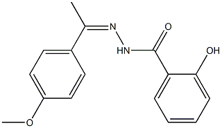 2-hydroxy-N'-[1-(4-methoxyphenyl)ethylidene]benzohydrazide 结构式