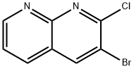 3-溴-2-氯-1,8-萘啶 结构式