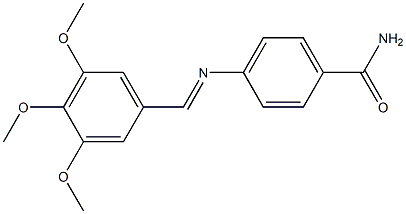 4-[(3,4,5-trimethoxybenzylidene)amino]benzamide 结构式