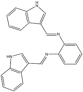 N,N'-bis(1H-indol-3-ylmethylene)-1,2-benzenediamine 结构式