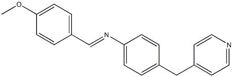 (E)-N-(4-methoxybenzylidene)-4-(pyridin-4-ylmethyl)aniline 结构式