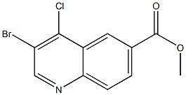 3-Bromo-4-chloro-quinoline-6-carboxylic acid methyl ester 结构式