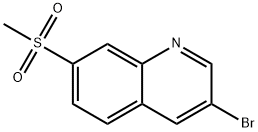 3-溴-7-(甲基磺酰基)喹啉 结构式