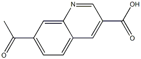 7-乙酰基喹啉-3-羧酸 结构式