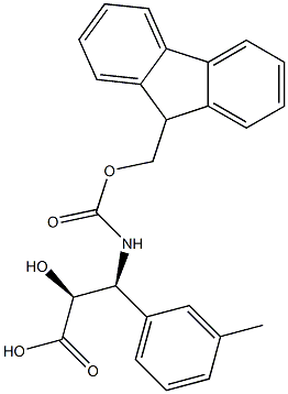 N-FMOC-(2S,3S)-3-AMINO-2-HYDROXY-3-M-TOLYL-PROPIONIC ACID 结构式