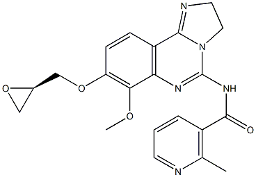 (R)-N-(7-methoxy-8-(oxiran-2-ylmethoxy)-2,3-dihydroimidazo[1,2-c]quinazolin-5-yl)-2-methylnicotinamide 结构式