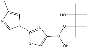 2-(4-Methylimidazol-1-yl)thiazole-4-boronic acid pinacol ester 结构式