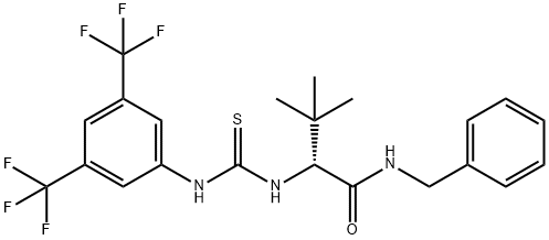 (2R)-2-[[[[3,5-
Bis(trifluoromethyl)phenyl]amino]thioxomethyl]amino]-
3,3-dimethyl-N-(phenylmethyl)butanamide 结构式