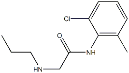 N-(2-氯-6-甲基苯基)-2-(丙基氨基)醋胺石 结构式