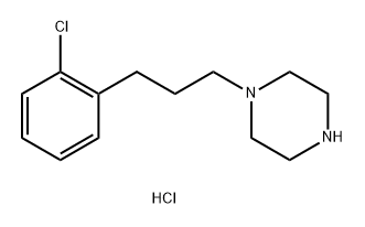 1-[3-(2-氯苯基)丙基]哌嗪二盐酸盐 结构式