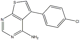 5-(4-chlorophenyl)thieno[2,3-d]pyrimidin-4-amine 结构式