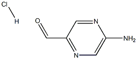 5-AMINOPYRAZINE-2-CARBALDEHYDE HCL 结构式