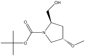 TERT-BUTYL (2R,4S)-2-(HYDROXYMETHYL)-4-METHOXYPYRROLIDINE-1-CARBOXYLATE 结构式