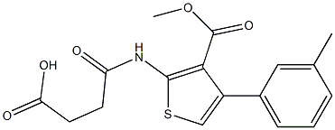 4-((3-(methoxycarbonyl)-4-(m-tolyl)thiophen-2-yl)amino)-4-oxobutanoic acid 结构式