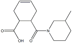 6-(3-methylpiperidine-1-carbonyl)cyclohex-3-enecarboxylic acid 结构式