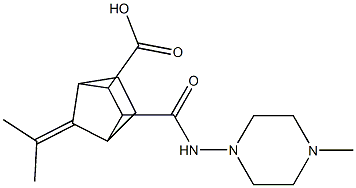 3-((4-methylpiperazin-1-yl)carbamoyl)-7-(propan-2-ylidene)bicyclo[2.2.1]heptane-2-carboxylic acid 结构式